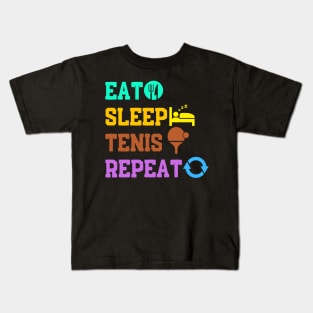 Table Tennis Eat sleep tennis repeat Kids T-Shirt